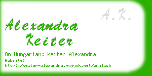 alexandra keiter business card